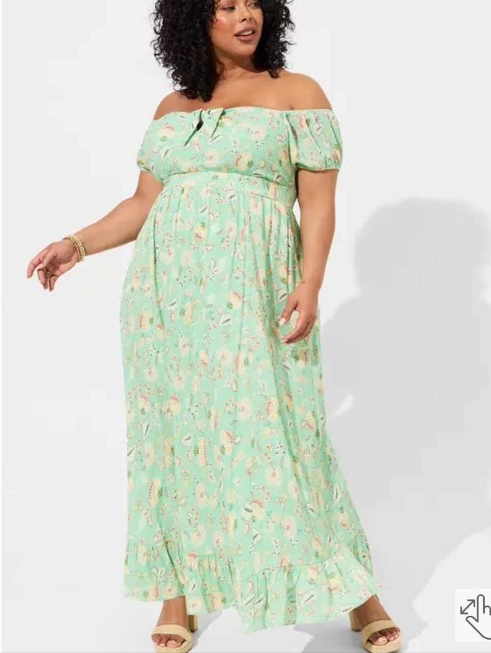 TORRID Maxi Gauze Off Shoulder Tie Front Dress 3X NWOT